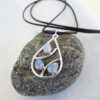 Moonstone Pendant Silver Handmade Necklace Sterling 925 Gemstone Stone Gothic Dark Antique Teardrop Tear Vintage Jewelry