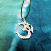 Om Pendant Silver Sterling 925 Handmade Necklace Symbol Indian Yoga Jewelry Meditation