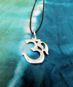 Om Pendant Silver Sterling 925 Handmade Necklace Symbol Indian Yoga Jewelry Meditation