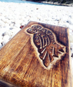 Owl Box Wooden Handmade Trinket Bird Wisdom Protection Animal Symbol Carved Jewelry Mango Tree Chest Casket Wood Eco Friendly