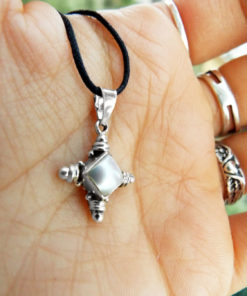 Pearl Pendant Silver Sterling Handmade Necklace 925 Sea Ocean Jewelry Precious Cancer Gemini Zodiac