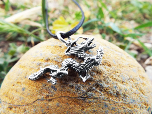 Pendant Dragon Silver Sterling 925 Handmade Gothic Dark Necklace Jewelry 2