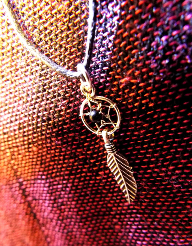 Pendant Dreamcatcher Sterling Silver Handmade Necklace 925 Black Onyx Gemstone Indian Native American 4