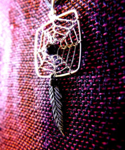 Pendant Dreamcatcher Sterling Silver Handmade Necklace 925 Black Onyx Gemstone Indian Native American 5