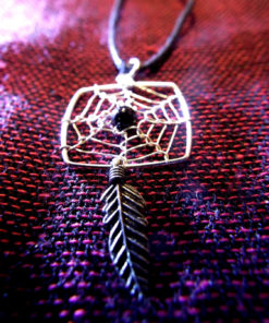 Pendant Dreamcatcher Sterling Silver Handmade Necklace 925 Black Onyx Gemstone Indian Native American 5