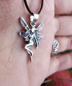 Pendant Fairy Silver Sterling 925 Handmade Necklace Jewelry Magic Mystic Fantasy Faerie Wings