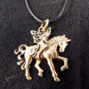 Pendant Fairy Unicorn Necklace Handmade Jewelry Bronze Beautiful Mystic Fantasy Faerie Magic