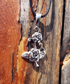 Pendant Silver Rose Sterling Handmade Flower 925 Floral Necklace Jewelry Floral Dark Gothic