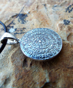 Pendant Symbol Phaistos Disc Ancient Greek Silver Sterling Handmade 925 Necklace Jewelry