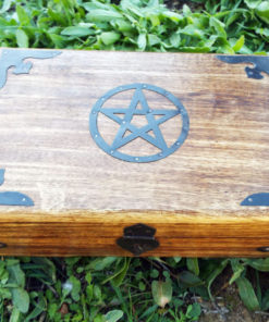 Pentagram Box Star Wiccan Magic Witch Handmade Ritual Mango Tree Wood Eco Friendly Gothic Dark Jewelry Box Chest Trinket