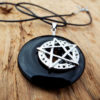 Pentagram Pendant Silver Handmade Necklace Star Witch Wicca Fine Pewter Protection Celtic Sterling 925 Gothic Dark Jewelry Symbol