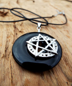 Pentagram Pendant Silver Handmade Necklace Star Witch Wicca Fine Pewter Protection Celtic Sterling 925 Gothic Dark Jewelry Symbol