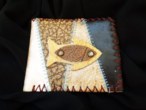 Purse Wallet Pouch Leather Case Fish Handmade Pocket 1