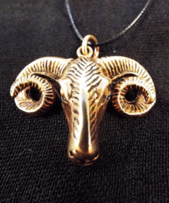 Ram Pendant Bronze Handmade Necklace Dark Gothic Devil Demon Power Aries Jewelry Magic Sacrifice
