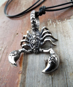 Scorpio Pendant Silver Scorpion Zodiac Handmade Symbol November Star Sign Jewelry Stainless Steel