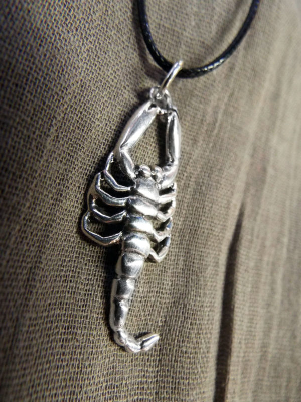 Scorpio Pendant Silver Scorpion Zodiac Handmade Symbol Sterling 925 November Star Sign Jewelry