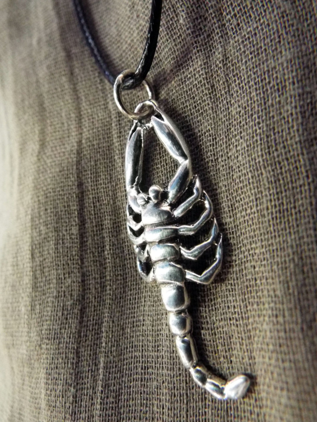 Scorpio Pendant Silver Scorpion Zodiac Handmade Symbol Sterling 925