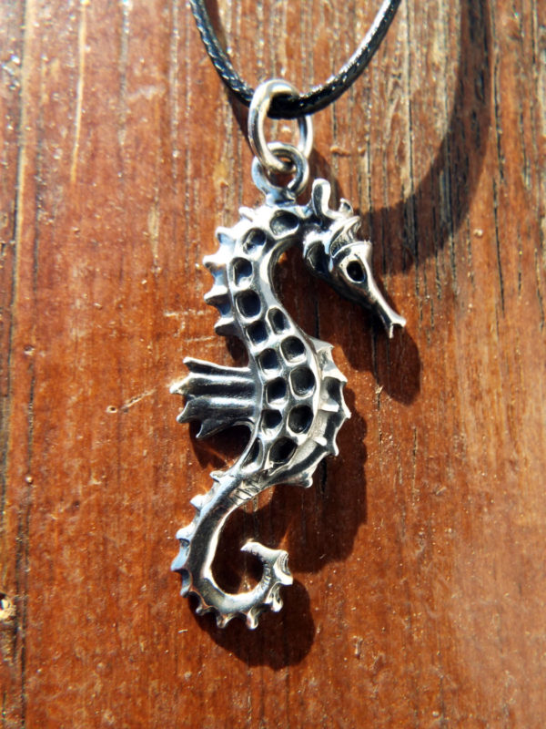 Seahorse Pendant Silver Handmade Sterling 925 Necklace Sea Jewelry Beach Ocean