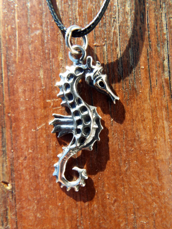 Seahorse Pendant Silver Handmade Sterling 925 Necklace Sea Jewelry Beach Ocean