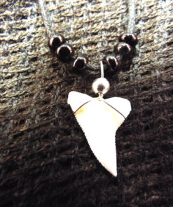 Shark Tooth Necklace Pendant Handmade Real Jewelry Sea Ocean Beach