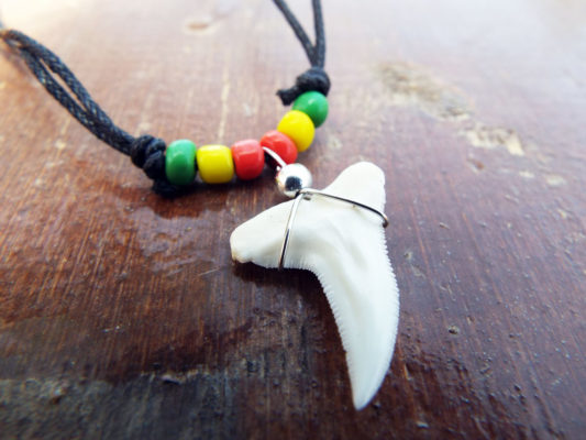 Shark Tooth Necklace Pendant Jamaican Handmade Real Jewelry Sea Ocean Beach
