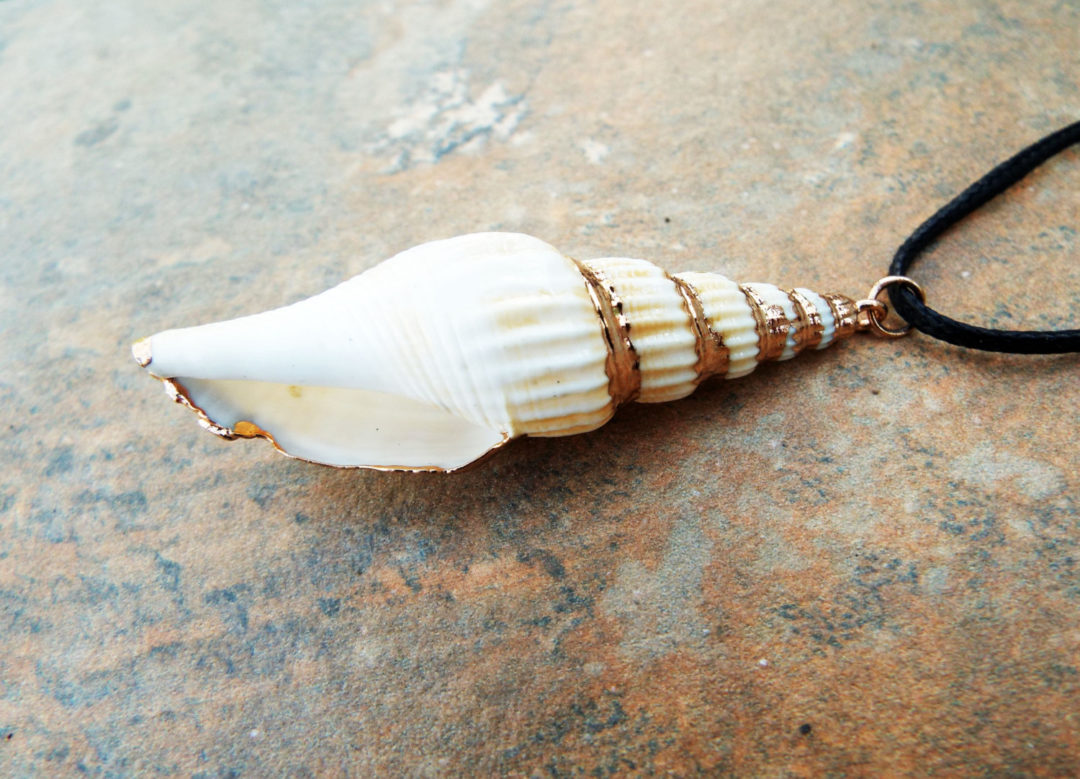 Spiral Seashell Handmade Necklace Pendant Sea Ocean Beach Summer