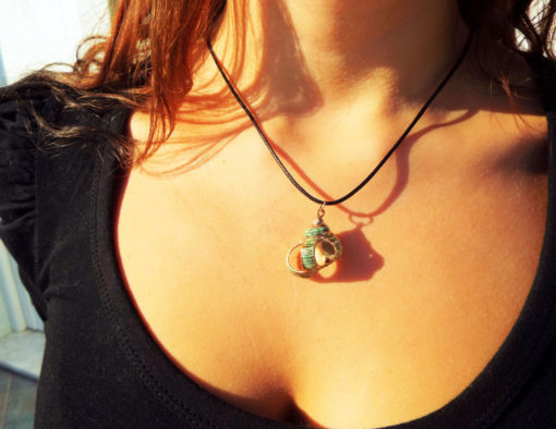 Spiral Seashell Handmade Necklace Pendant Sea Ocean Beach Summer Bohemian Bronze Jewelry