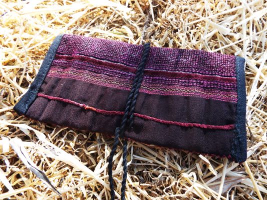 Tobacco Pouch Cotton Handmade Fabric Case Pocket Hand Stitched Hippie Boho