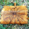 Tobacco Pouch Leather Case Handmade Spider Genuine Leather Smoking Rolling Cigarettes Pocket Hand Painted Symbol