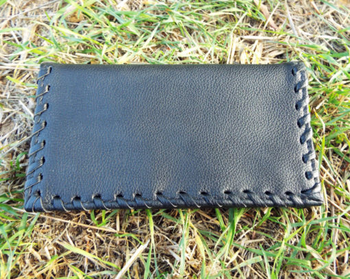 Tobaco Pouch Purse Vegan Leather Handmade Black Pouch Case Cruelty Free