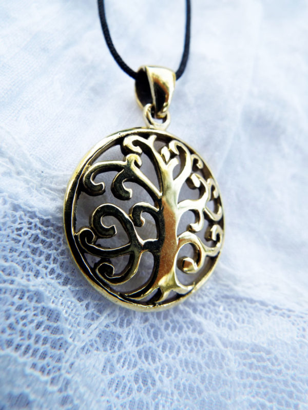 Tree of Life Celtic Pendant Protection Gustav Klimt Tree Handmade Necklace Gothic Dark Jewelry Symbol Bronze