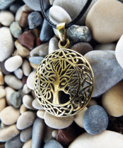 Tree of Life Celtic Pendant Protection Handmade Necklace Gothic Dark Jewelry Symbol Bronze