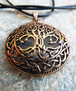 Tree of Life Pendant Handmade Necklace Protection Celtic Sterling 925 Gothic Dark Jewelry Symbol Nature Bronze