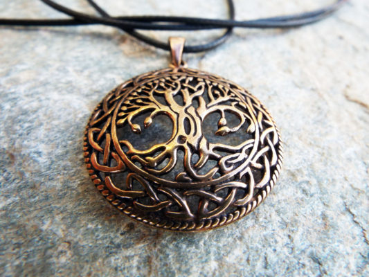 Tree of Life Pendant Handmade Necklace Protection Celtic Sterling 925 Gothic Dark Jewelry Symbol Nature Bronze