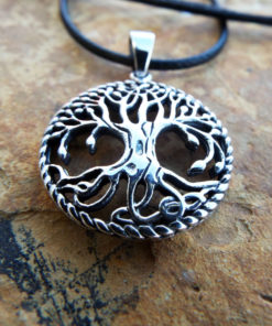 Tree of Life Pendant Silver Protection Handmade Celtic Sterling 925 Necklace Gothic Dark Jewelry Symbol Nature