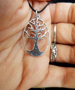 Tree of Life Pendant Silver Protection Handmade Sterling 925 Necklace Gothic Dark Jewelry Symbol Nature