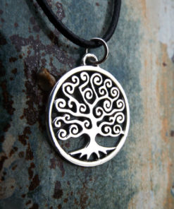 Tree of Life Pendant Silver Protection Handmade Sterling 925 Necklace Gothic Dark Jewelry Symbol Nature