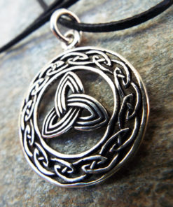 Triquetra Pendant Silver Handmade Necklace Sterling 925 Celtic Symbol Gothic Dark Jewelry