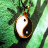 Yin Yang Chinese Symbol Pendant Protection Necklace Handmade Jewelry Bronze