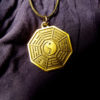 Yin Yang Pendant Bronze Necklace Handmade Symbol Jewelry