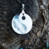 Yin Yang Pendant Handmade Abalone Necklace Chinese Asian Symbol Jewelry Good and Evil
