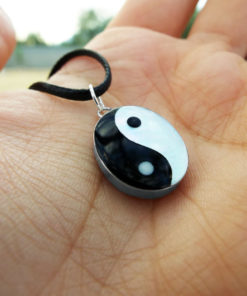 Yin Yang Pendant Silver Handmade Sterling 925 Fildisi Necklace Chinese Asian Symbol Jewelry Good and Evil