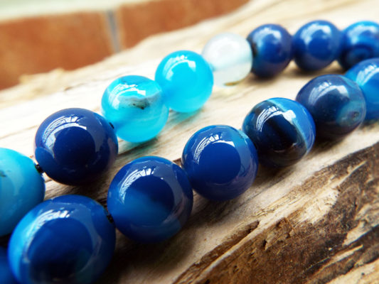 Blue Agate Komboloi Greek Worry Beads Prayer Beads Rosary Beads Turkish Tasbih Handmade Gemstone