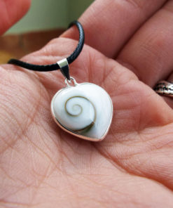 Heart Pendant Shiva Shell Silver Handmade Necklace Seashell Sterling 925 Sea Ocean Summer Love Jewelry