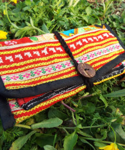Tobacco Pouch Cotton Handmade Aztec Fabric Lotus Flower Case Pocket Hand Stitched Hippie Boho