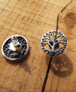Tree of Life Earrings Studs Silver Celtic Tree Symbol Sterling 925 Handmade Jewelry Nature