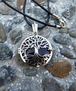 Amethyst Pendant Tree of Life Silver Handmade Necklace Purple Gemstone Jewelry