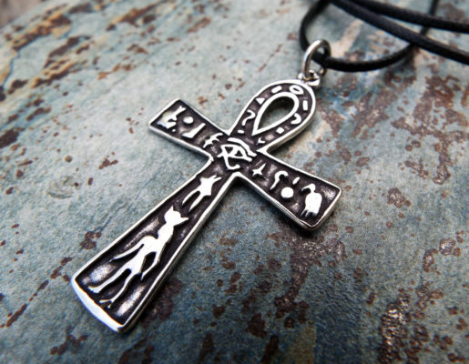 Ankh Pendant Cross Egyptian Silver Handmade Necklace Sterling 925 Crucifix Jewelry