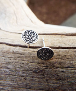 Celtic Earrings Studs Silver Handmade Sterling 925 Gothic Dark Jewelry