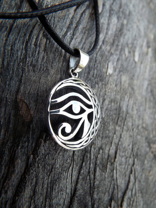 Eye of Horus Eye of Ra Pendant Silver Third Eye Sterling 925 Ancient Egyptian Symbol Magic Spiritual Protection